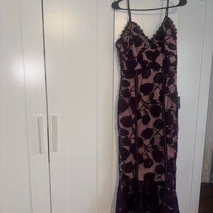 Lulu's Dark Purple Floral Maxi Dress